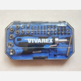 ست پیچ گوشتی جغجغه ای و ساعتی و سری بکس 55 عددی ویوارکس مدل VR5565-SD