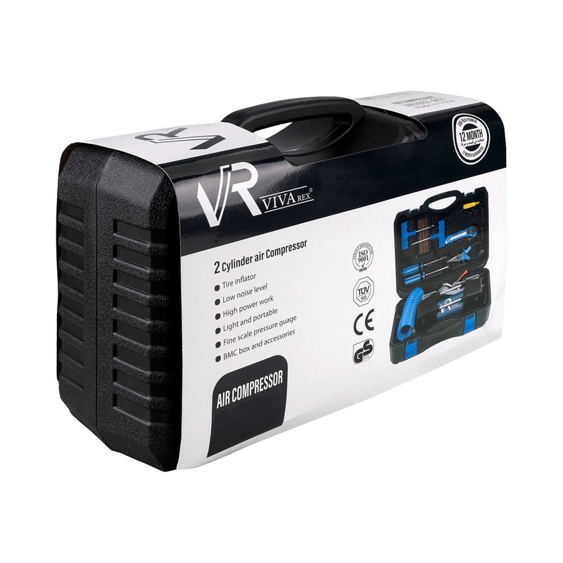 کمپرسور فندکی دو سیلندر با لوازم ویوارکس مدل VR1207-ACT
